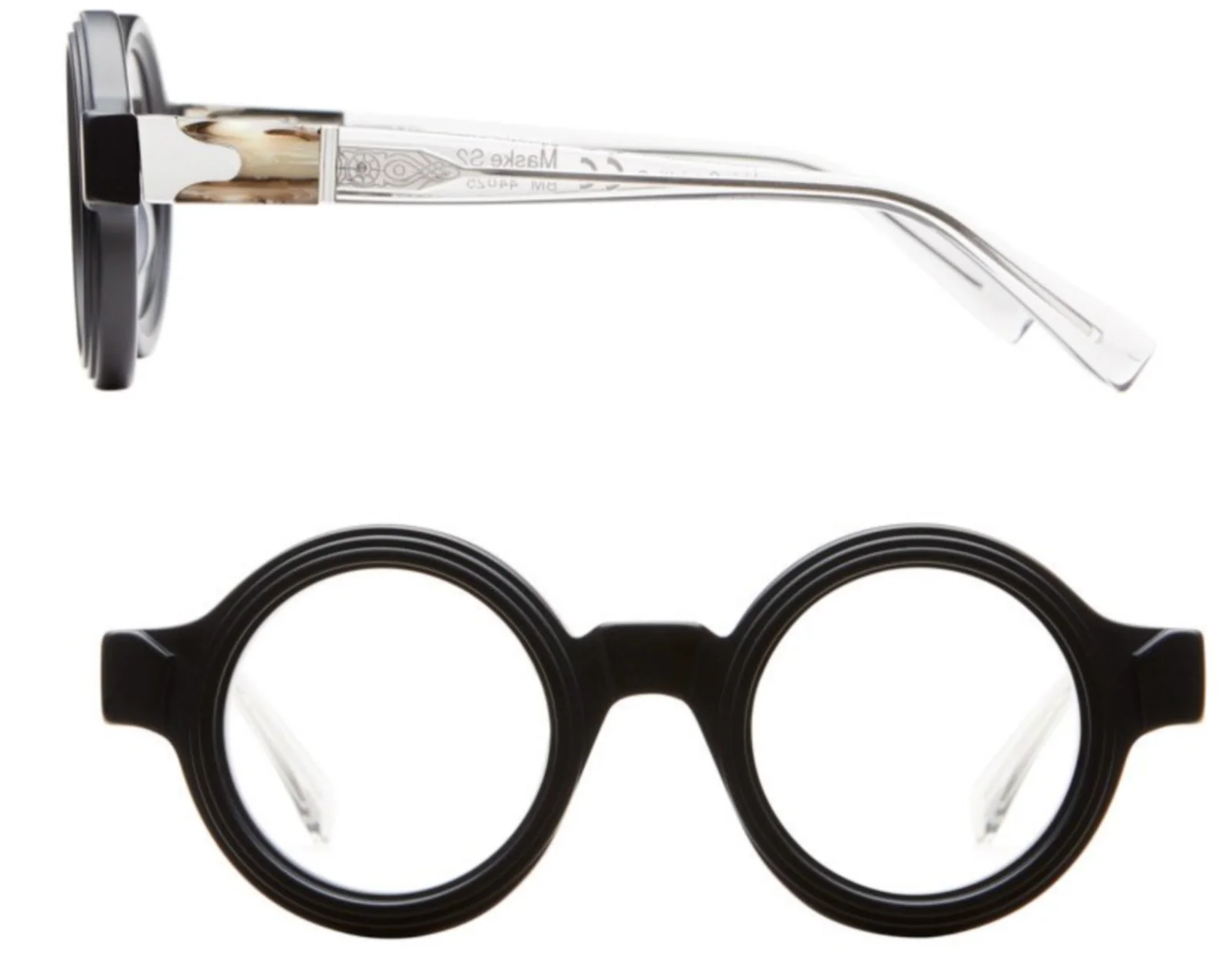 KUBORAUM MASK S2 BLACK Unisex Round Glasses Brille Brillengestell Made IN Italy 3