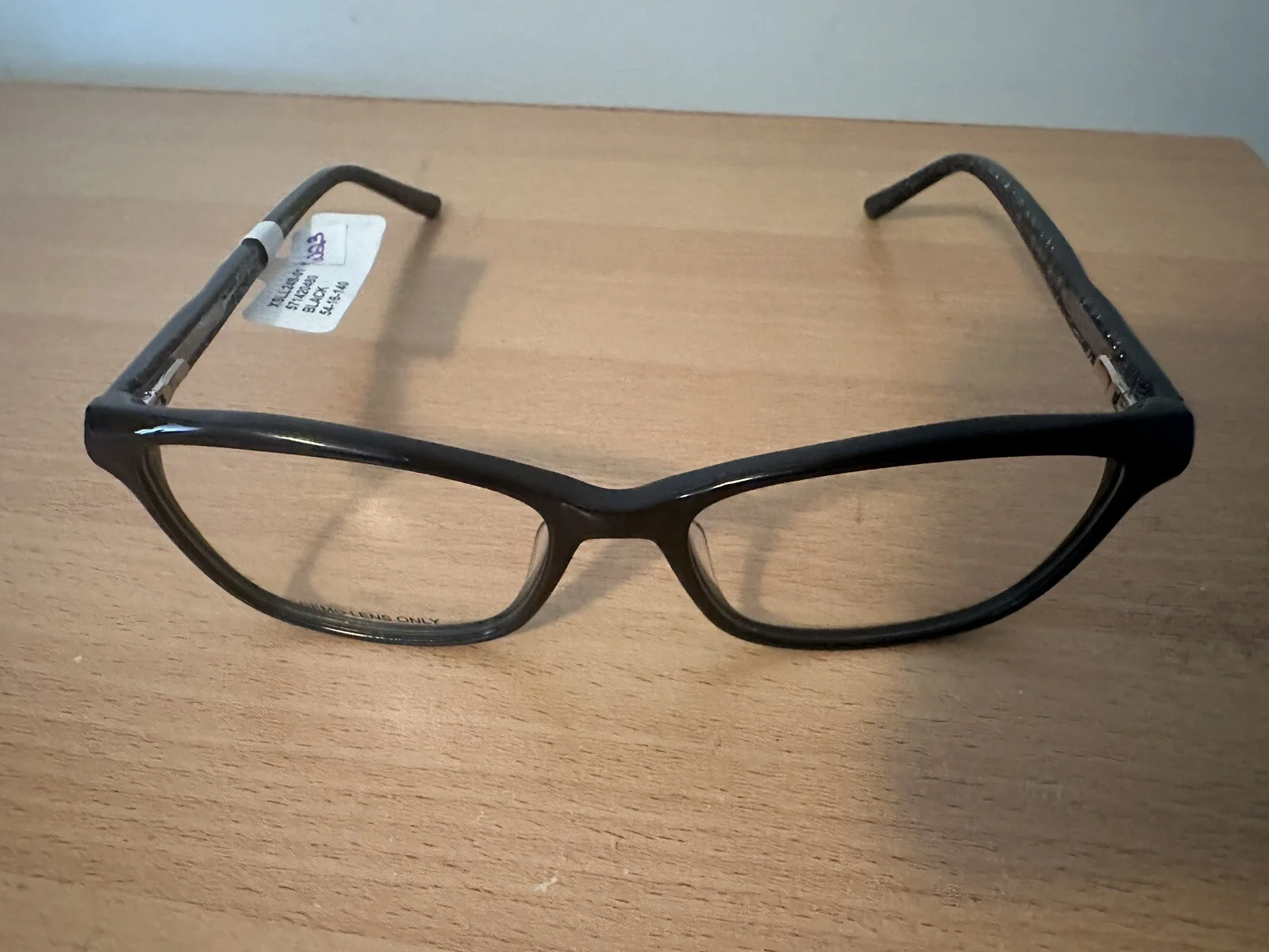 Prescription Grade Eyeglass Frames Black With Floral Motif 54-16-140 BNWT FS 3